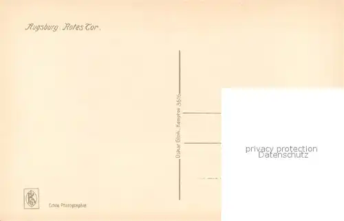 AK / Ansichtskarte Augsburg Rotes Tor Augsburg
