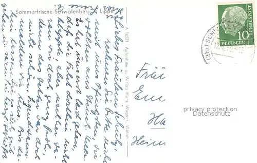 AK / Ansichtskarte Schwalenberg  Schwalenberg