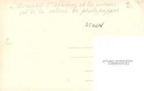 AK / Ansichtskarte Athenes_Athen mit Acropolis Athenes Athen