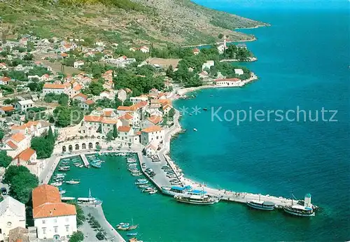 AK / Ansichtskarte Bol Fliegeraufnahme mit Hafen Bol