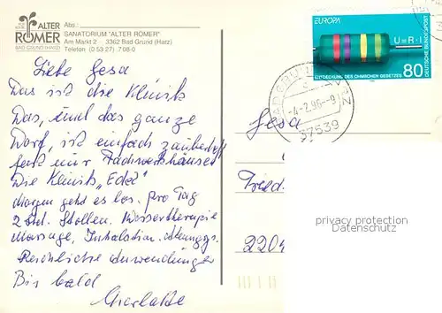 AK / Ansichtskarte Bad_Grund Sanatorium Alter R?mer Bad_Grund