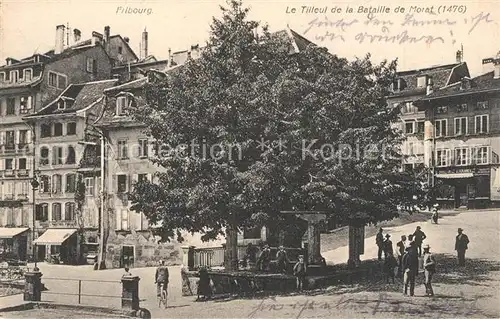 AK / Ansichtskarte Fribourg_FR Le Tilleul de la Bataille de Morat Fribourg FR