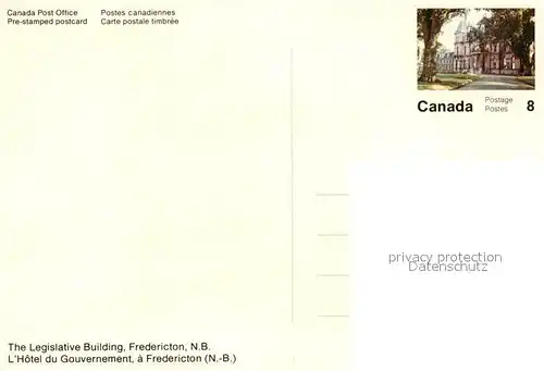 AK / Ansichtskarte Fredericton Legislative Building Fredericton