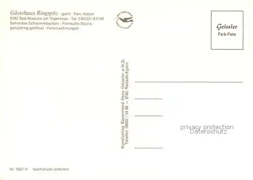 AK / Ansichtskarte Bad_Wiessee G?stehaus Ringspitz Bad_Wiessee