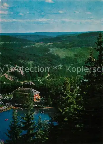 AK / Ansichtskarte Mummelsee Fliegeraufnahme Berghotel Mummelsee Mummelsee