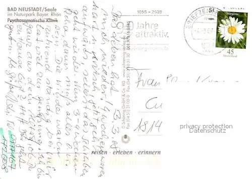 AK / Ansichtskarte Bad_Neustadt Psychosomatische Klinik Bad_Neustadt