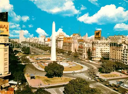 AK / Ansichtskarte Buenos_Aires Av. 9 de Julio Buenos Aires