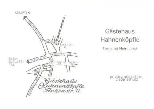 AK / Ansichtskarte Oberstdorf G?stehaus Hahnenk?pfle Oberstdorf