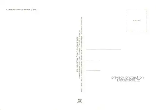 AK / Ansichtskarte Simbach_Inn Fliegeraufnahme Simbach Inn