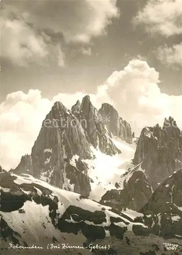 AK / Ansichtskarte Drei_Zinnen Dolomiten Drei Zinnen