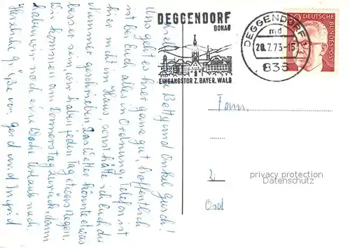 AK / Ansichtskarte Straubing Theresienplatz mit Dreifaltigkeistss?ule und Stadtturm Straubing