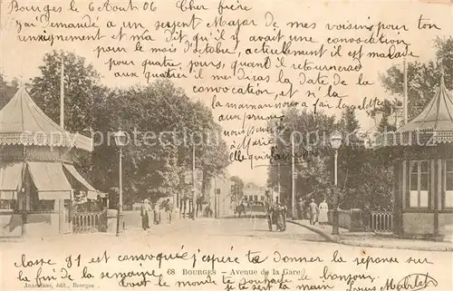 AK / Ansichtskarte Bourges Avenue de la gare Bourges