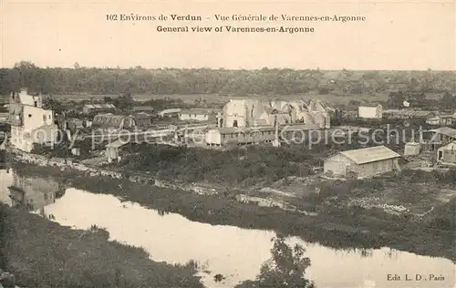 AK / Ansichtskarte Varennes en Argonne Vue generale Varennes en Argonne