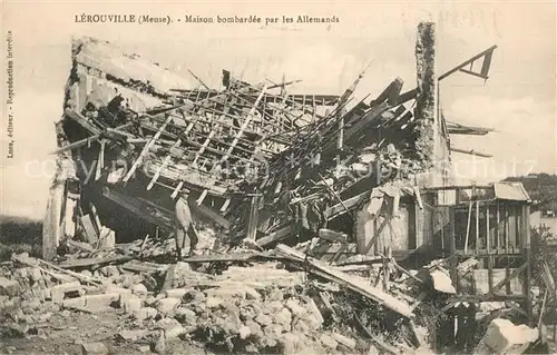 AK / Ansichtskarte Lerouville Maison bombardee par les Allemands Ruines Grande Guerre Truemmer 1. Weltkrieg Lerouville