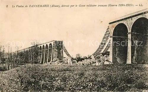 AK / Ansichtskarte Dannemarie_Haut Rhin Viaduc detruit Grande Guerre 1. Weltkrieg Dannemarie Haut Rhin