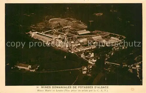 AK / Ansichtskarte Mines_Marie_et_Louise_Sainte Marie aux Mines Mines domaniales de Potasses d Alsace vue aerienne 
