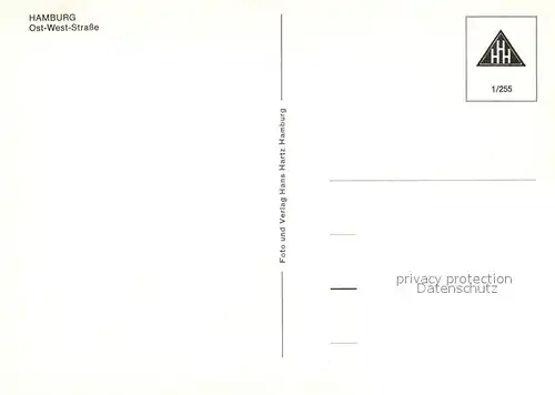 AK / Ansichtskarte Hamburg Ost West Strasse Hamburg