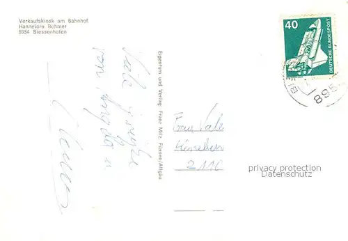 AK / Ansichtskarte Biessenhofen Ortsansicht Biessenhofen