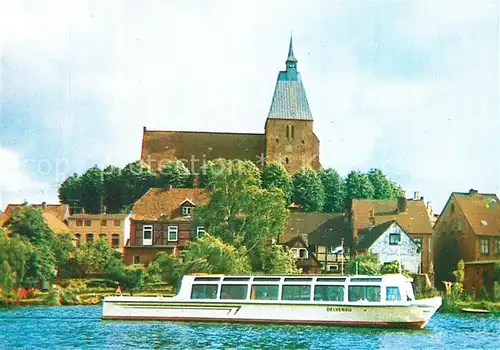 AK / Ansichtskarte Moelln_Lauenburg Fahrgastschiff Kirche Moelln_Lauenburg
