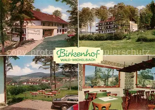 AK / Ansichtskarte Waldmichelbach Restaurant Birkenhof Gaststube Panorama Waldmichelbach