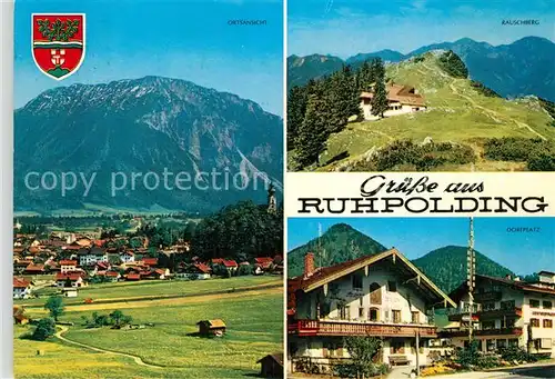 AK / Ansichtskarte Ruhpolding Ortsansicht Rauscheberg Dorfplatz Ruhpolding