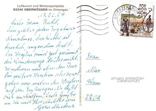 AK / Ansichtskarte Oberwoessen Kirche Panorama Teilansichten Oberwoessen