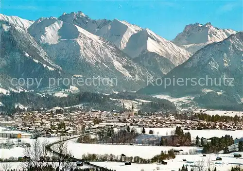 AK / Ansichtskarte Oberstdorf mit Kegelkopf oefnerspitze Grosser Krottenkopf Fuerschiesser und Kratzer Oberstdorf