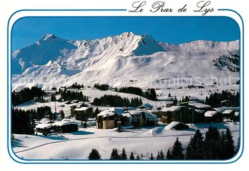AK / Ansichtskarte Praz_de_Lys Vue densemble de la station et La Pointe de Marcelly Praz_de_Lys