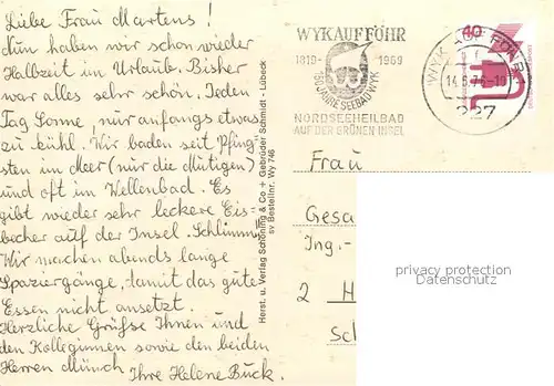 AK / Ansichtskarte Wyk_Foehr Fliegeraufnahme Partie am Wellenbad Muehle Strand Foehr