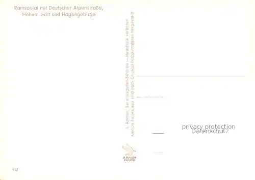 AK / Ansichtskarte Ramsau_Berchtesgaden Ramsautal mit Deutscher Alpenstrasse Hohem Goell und Hagengebirge Ramsau Berchtesgaden