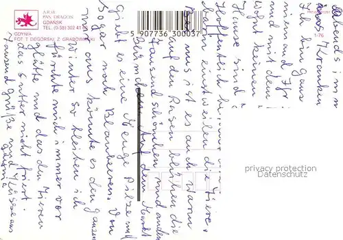 AK / Ansichtskarte Gdynia_Pommern Panorama Dreimaster Segler Klif Brunnen Gdynia Pommern