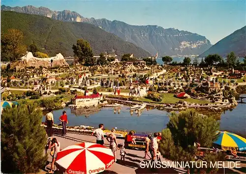 AK / Ansichtskarte Melide Swissminiatur Melide Lugano Vue generale Melide