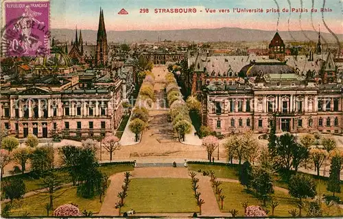 AK / Ansichtskarte Strasbourg_Alsace Vue vers lUniversite prise du Palais du Rhin Strasbourg Alsace