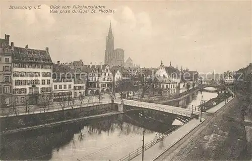 AK / Ansichtskarte Strassburg_Elsass Blick vom Nikolausstaden Strassburg Elsass