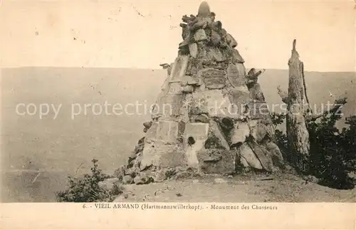 AK / Ansichtskarte Vieil_Armand_Hartmannswillerkopf Monument des Chasseurs Vieil_Armand