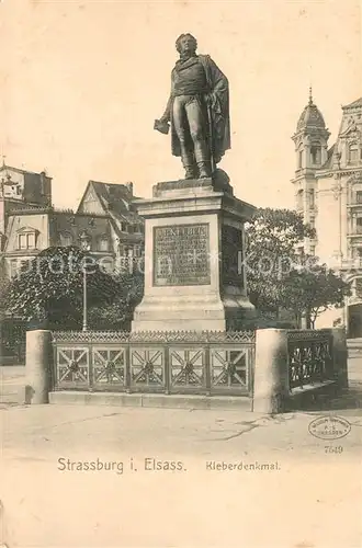 AK / Ansichtskarte Strassburg_Elsass Kleberdenkmal Strassburg Elsass