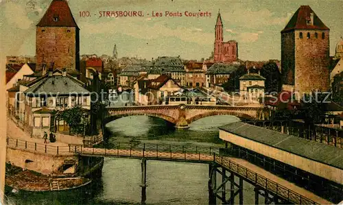 AK / Ansichtskarte Strasbourg_Alsace Les Ponts Couverts Strasbourg Alsace