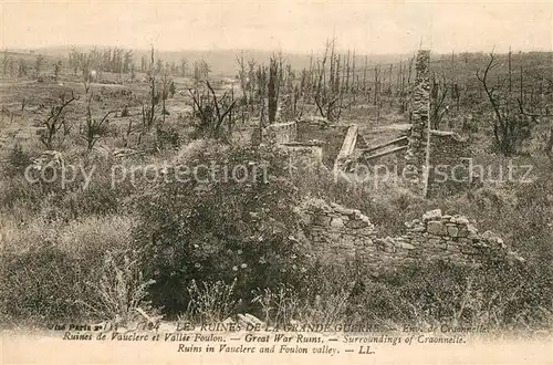 AK / Ansichtskarte Craonnelle Ruines de Vauclere et Vallee Grand Guerre Craonnelle