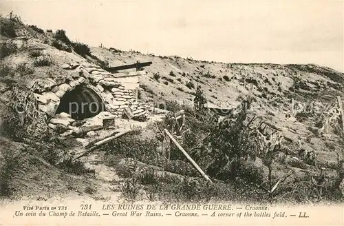 AK / Ansichtskarte Craonne_Aisne Les Ruines de la Grande Guerre Craonne Aisne
