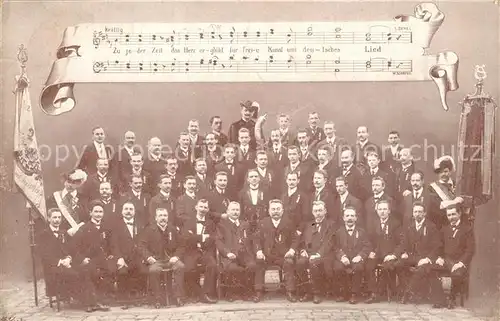 AK / Ansichtskarte Wien Saengerbund Graphia 1885   1910 Noten Gruppenbild Wien
