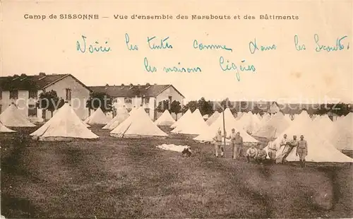 AK / Ansichtskarte Camp_de_Sissonne Vue d ensemble des Marabouts et des batiments Camp_de_Sissonne