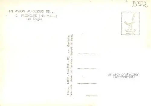 AK / Ansichtskarte Froncles Les Forges vue aerienne Froncles