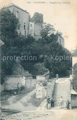 AK / Ansichtskarte Vendome Degres du Chateau Vendome