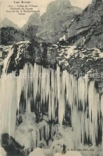 AK / Ansichtskarte Le_Lauzet Ubaye Cascade de la Roche Coupee l hiver Le_Lauzet Ubaye