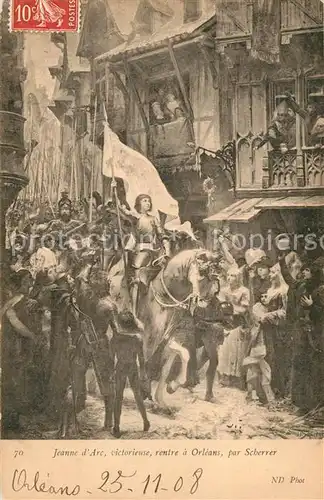 AK / Ansichtskarte Orleans_Loiret Jeanne dArc victorieuse rentre a Orleans par Scherrer Orleans_Loiret