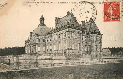 AK / Ansichtskarte Melun_Seine_et_Marne Chateau de Vaux le Vicomte Facade sud est Melun_Seine_et_Marne