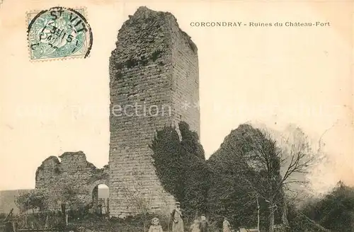 AK / Ansichtskarte Corcondray Ruines du Chateau Fort Corcondray