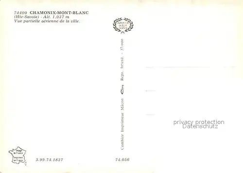 AK / Ansichtskarte Chamonix Vue aerienne Chamonix