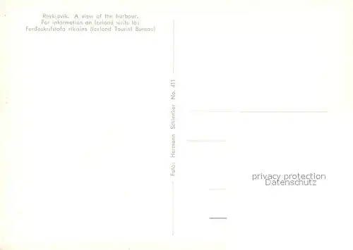 AK / Ansichtskarte Reykjavik View of the harbour aerial view Reykjavik