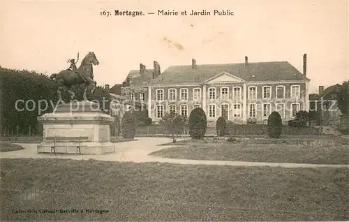 AK / Ansichtskarte Mortagne au Perche Mairie et Jardin Public Monument Mortagne au Perche